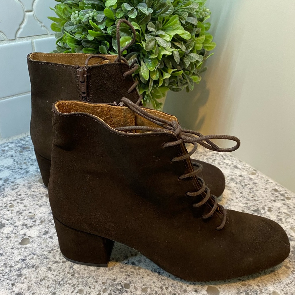 Sixty seven Anthropologie brown leather ankle boots size 38
